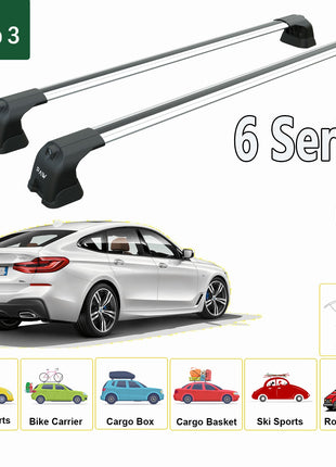Bmw 6 Gt G32 2017-2023 Portbagaj Taşıyıcı Ara Atkı Aparatı Paw Pro 3 Gri