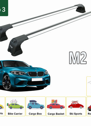 Bmw M2 2016-2022 Portbagaj Taşıyıcı Ara Atkı Aparatı Paw Pro 3 Gri