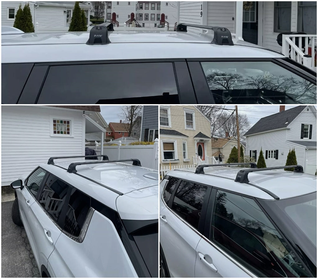 Renault Clio 2005-2012 Roof Rack System, Aluminium Cross Bar, Metal Bracket, Fix Point, Gri
