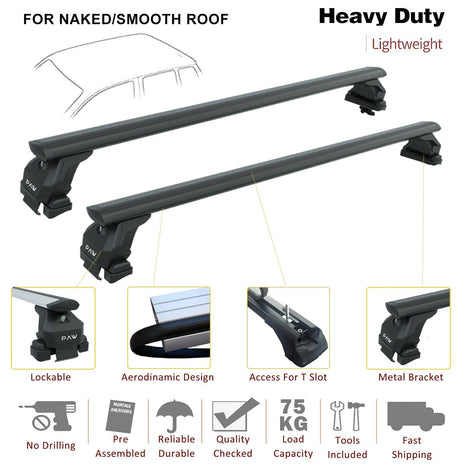 Fitting Roof Racks, Roof Boxes or Roof Bike Racks Compatible with Fiat Panda 319 Gri 2012- Onwards