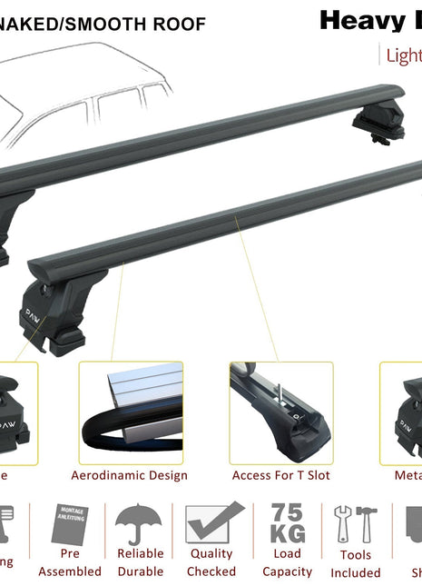 Citroen C3 Aircross Tavan Portbagaj Taşıyıcı Ara Atkısı, Toros Pro 4, Gri