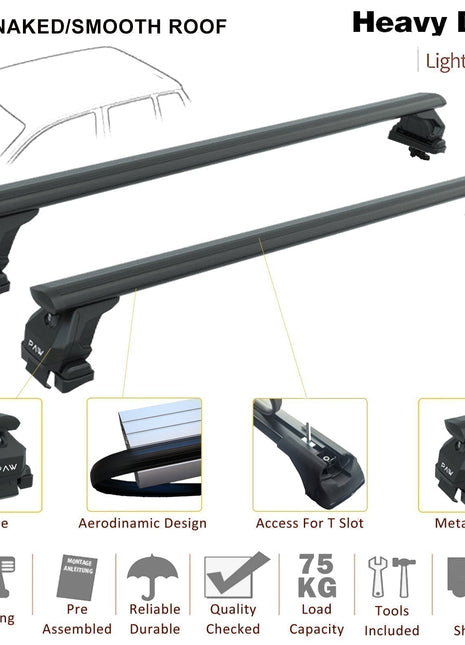 Toyota Prius 2016-2022 Oluksuz Üst Tavan Portbagaj Taşıyıcı Ara Atkısı Toros Serisi Pro 4 Gri