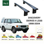 Land Rover Discovery (Series Iı) 1998-2004 Roof Rack Cross Bars Rain Gutter Siyah