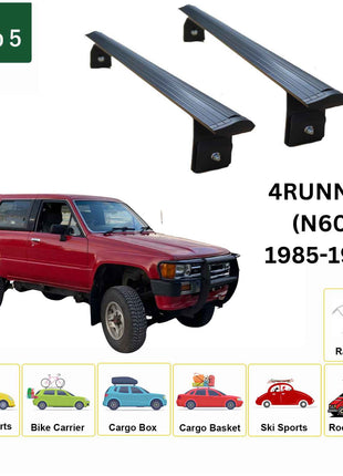 Toyota 4Runner (N60) 1985-1989 Yagmur Oluklu Üst Tavan Taşıyıcı Ara Atkısı Paw Siyah