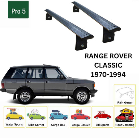Land Rover Range Rover Classic 1970-1994 Yagmur Oluklu Üst Tavan Taşıyıcı Ara Atkısı Paw Siyah