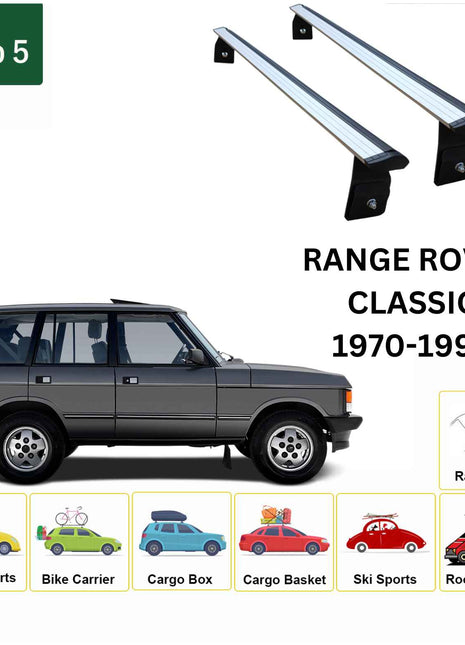 Land Rover Range Rover Classic 1970-1994 Yagmur Oluklu Üst Tavan Taşıyıcı Ara Atkısı Paw Gri
