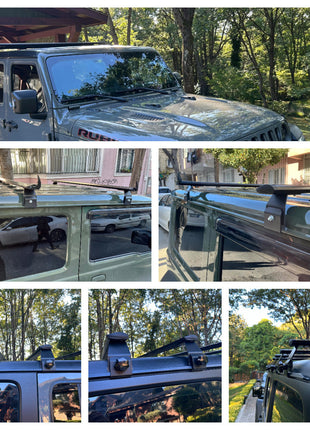Land Rover Discovery (Series 1) 1989-1998 Roof Rack Cross Bars Rain Gutter Gri