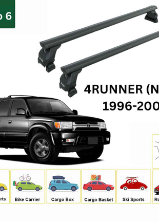 Toyota 4Runner (N180) 1996-2002 Tavan Taşıyıcı Ara Barlar – Vidalı Montaj, Toros Fix Pro, Siyah