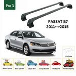 Volkswagen Passat Sedan B7 2011-2015 Oluksuz Üst Tavan Portbagaj Taşıyıcı Ara Atkısı Toros Serisi Pro 4 Siyah