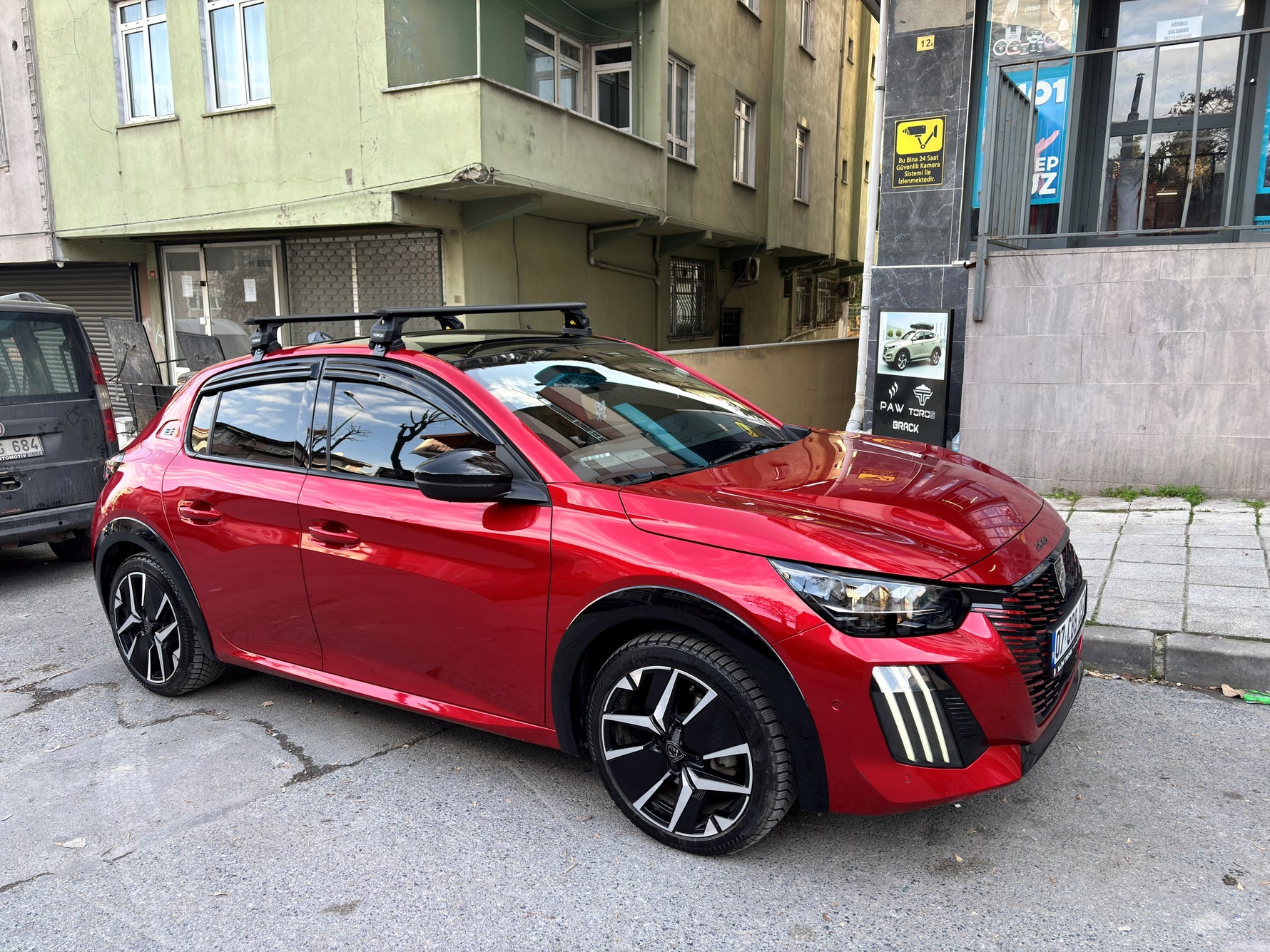 Peugeot 208 (2012-2019) Portbagaj Taşıyıcı Ara Atkısı Toros Pro 4, Siyah