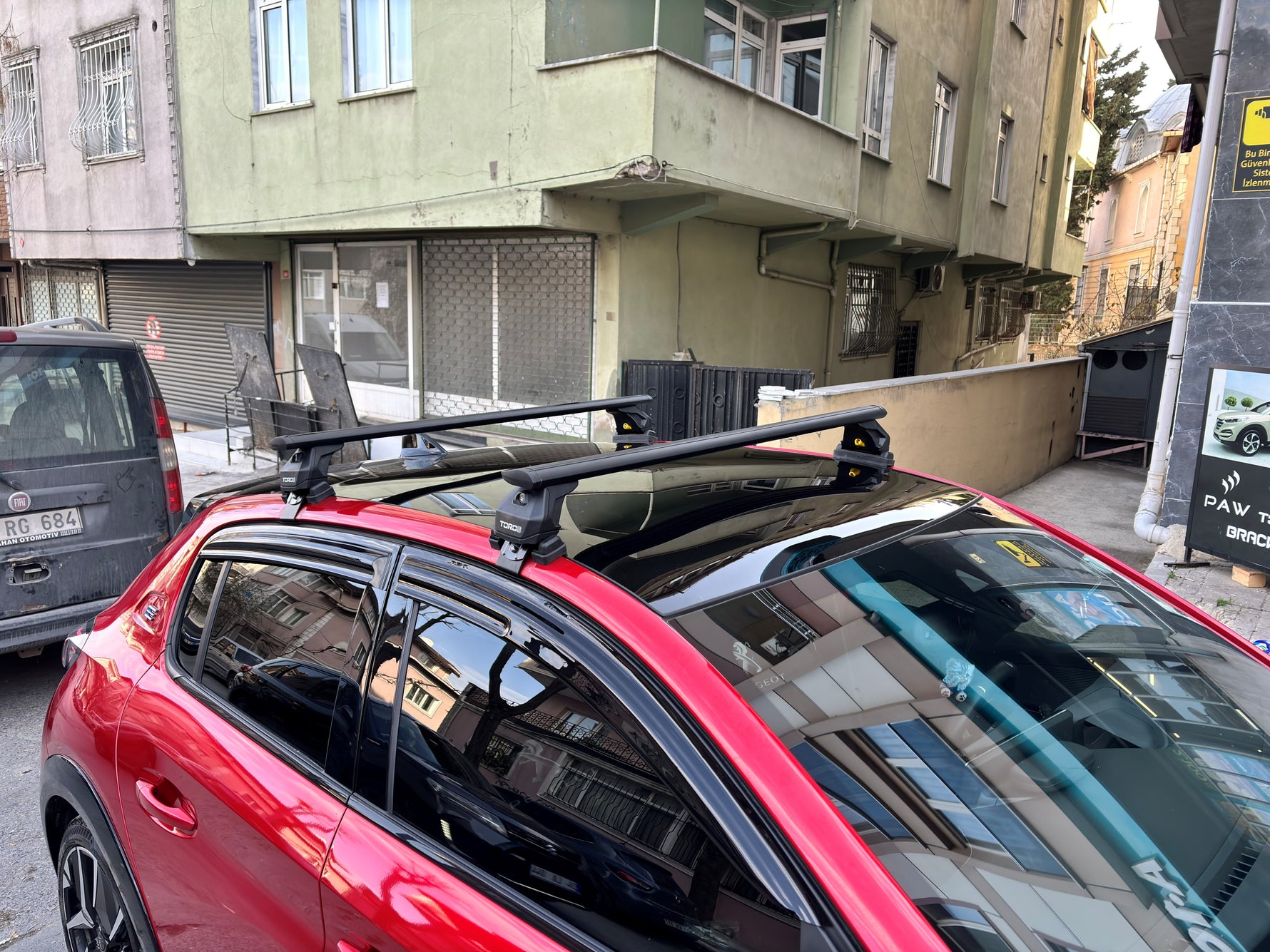 Peugeot 208 (2012-2019) Portbagaj Taşıyıcı Ara Atkısı Toros Pro 4, Siyah