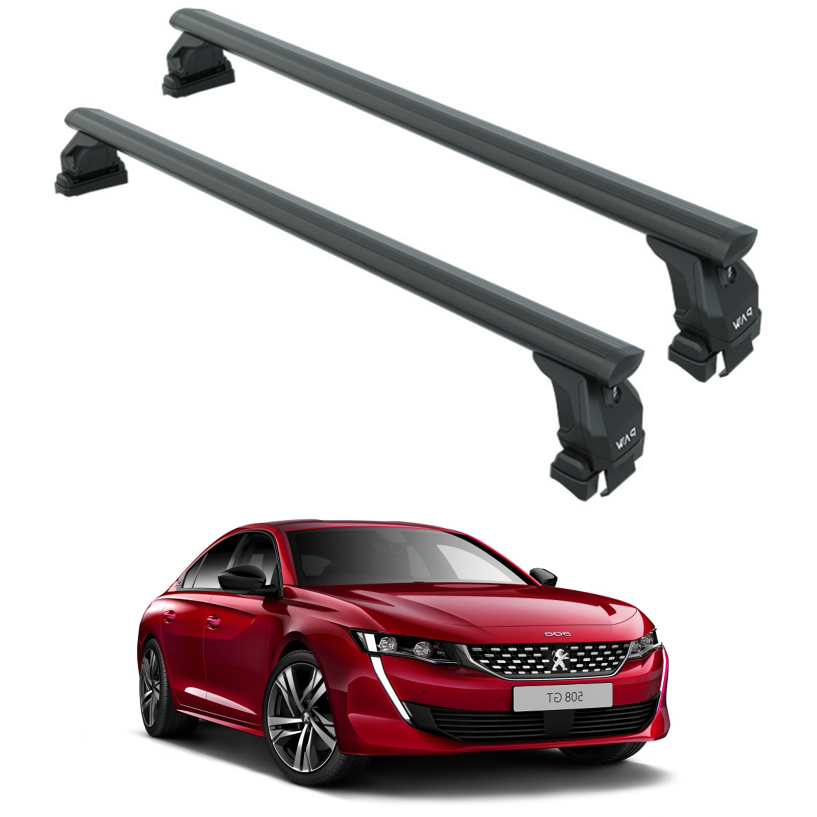 Peugeot 5008 2018-2025 Oluksuz Üst Tavan Portbagaj Taşıyıcı Ara Atkısı Toros Serisi Pro 4 Siyah