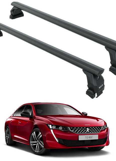 Peugeot 508 2018-2025 Oluksuz Üst Tavan Portbagaj Taşıyıcı Ara Atkısı Toros Serisi Pro 4 Siyah