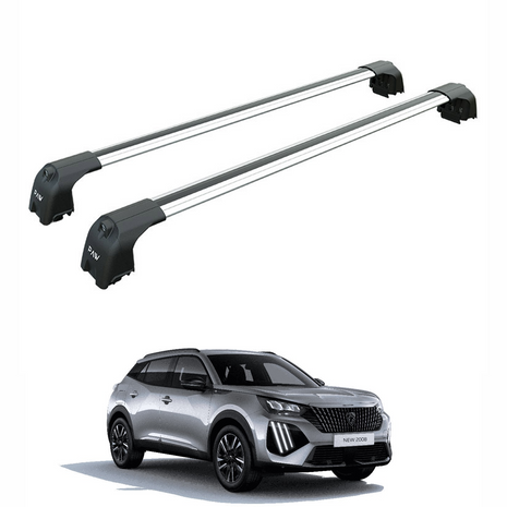 Peugeot 2008 2020-2025 Portbagaj Taşıyıcı Ara Atkisi - Ara Çubuk Paw Pro 2 Gri