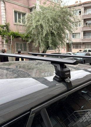 Peugeot 2008 2020-2025 Oluksuz Üst Tavan Portbagaj Taşıyıcı Ara Atkısı Toros Serisi Pro 4 Siyah