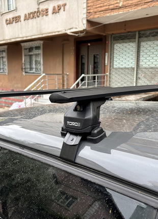 Opel Frontera 2024- Up Oluksuz Üst Tavan Portbagaj Taşıyıcı Ara Atkısı Toros Serisi Pro 4 Siyah