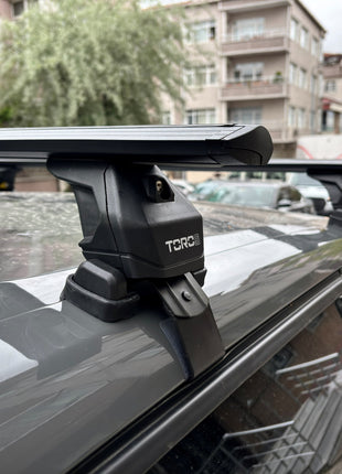 Opel Frontera 2024- Up Oluksuz Üst Tavan Portbagaj Taşıyıcı Ara Atkısı Toros Serisi Pro 4 Siyah