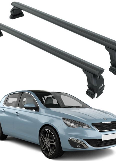 Peugeot 308 20213-2021 Oluksuz Üst Tavan Portbagaj Taşıyıcı Ara Atkısı Toros Serisi Pro 4 Siyah