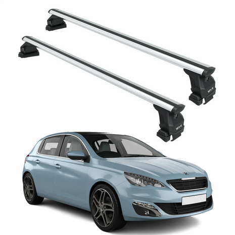 Peugeot 308 20213-2021 Oluksuz Üst Tavan Portbagaj Taşıyıcı Ara Atkısı Toros Serisi Pro 4 Gri