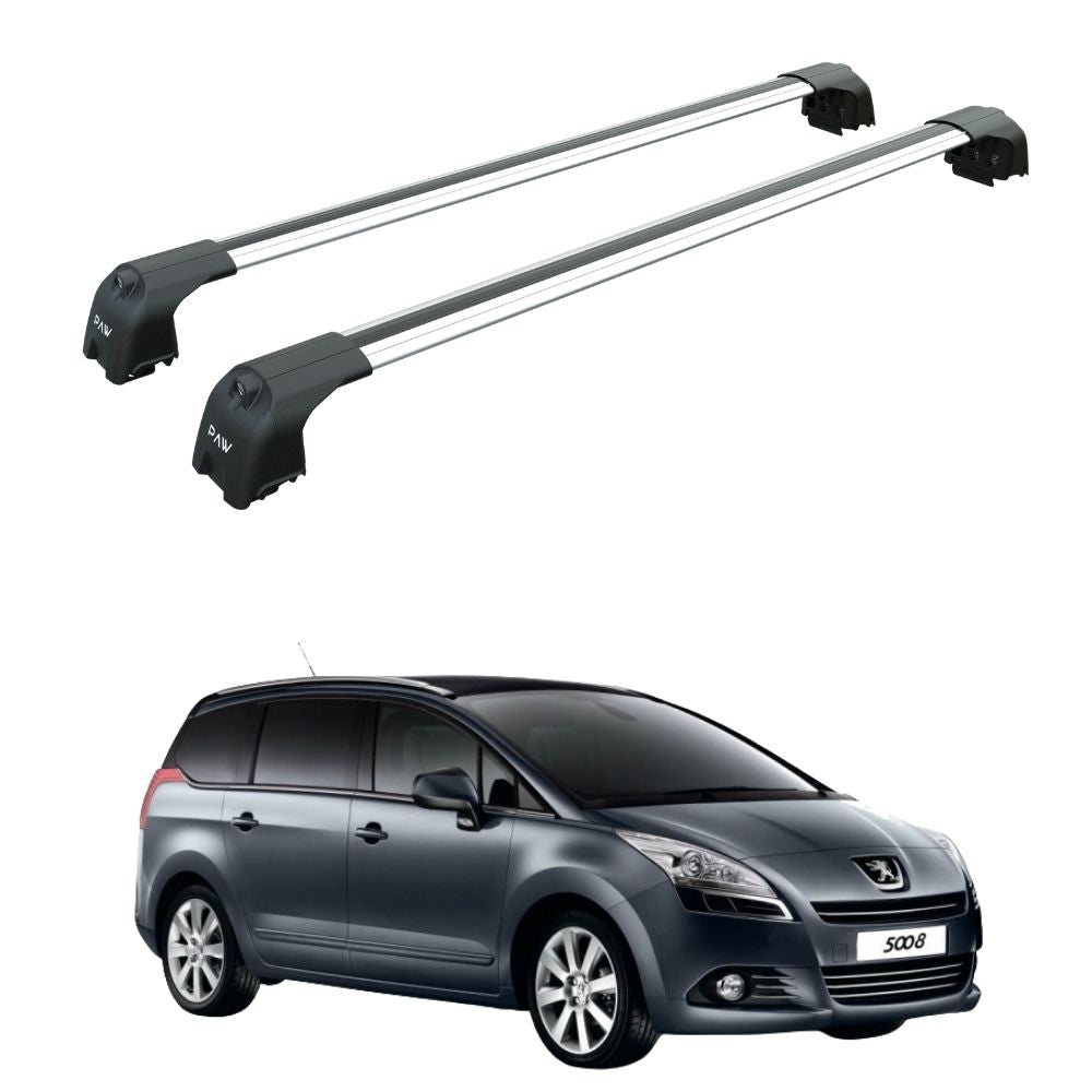 Peugeot 5008 (2010-2017) Cross Bars Roof Rack System - Paw Pro 2 Grey
