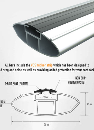 For Skoda Octavia Estate NX 2020-2025 Aluminum Roof Rack System Carrier Cross Bars Silver