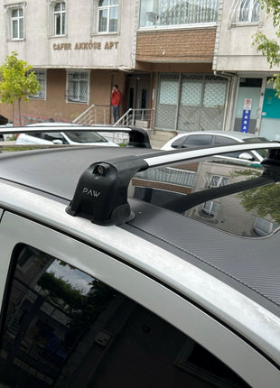 Bmw 4 Series Coupe F32 (2013-2020) – Roof Rack Cross Bars (Fix Point, Aluminum, Gri)