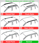 Toyota C-HR 2016-2023 Roof Rack Cross Bars Normal Roof Black product image
