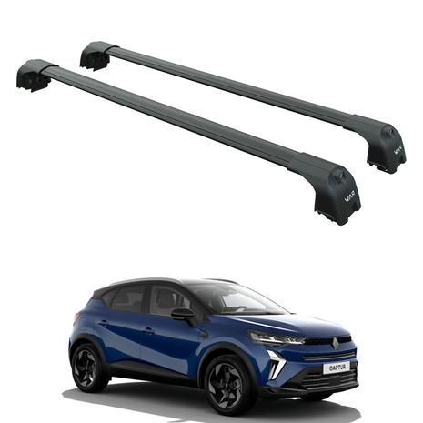Renault Captur 2019-2025 Portbagaj Taşıyıcı Ara Atkisi - Ara Çubuk Paw Pro 2 Siyah