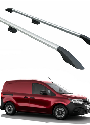 Renault Kangoo Kısa Şase 2021-2025 Araç Üstü Alüminyum Tavan Yan Rayları Plus Serisi - Gri