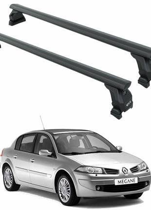 Renault Megane 2 2002-2009 Tavan Taşıyıcı Ara Barlar – Vidalı Montaj, Toros Fix Pro, Siyah