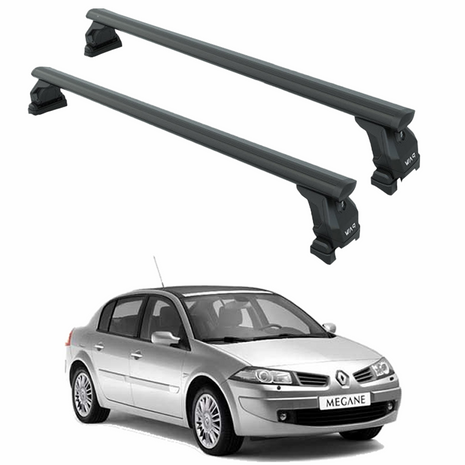 Renault Megane 2 2002-2009 Tavan Taşıyıcı Ara Barlar – Vidalı Montaj, Toros Fix Pro, Siyah