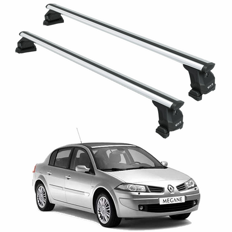 Renault Megane 2 2002-2009 Tavan Taşıyıcı Ara Barlar – Vidalı Montaj, Toros Fix Pro, Gri