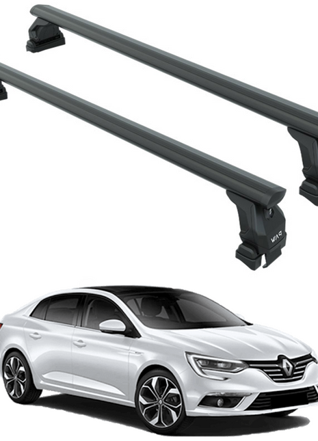 Renault Megane Sedan 4 2016-2025 Oluksuz Üst Tavan Portbagaj Taşıyıcı Ara Atkısı Toros Serisi Pro 4 Siyah