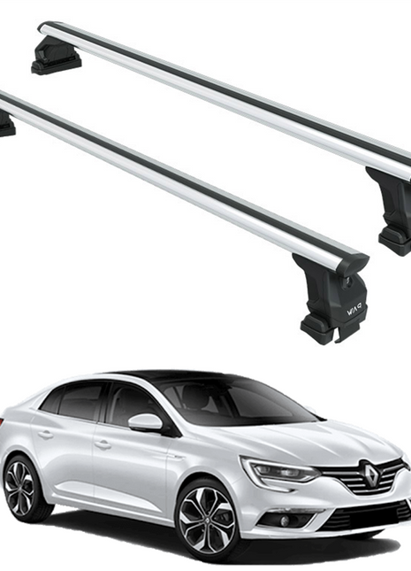 Renault Megane Sedan 4 2016-2025 Oluksuz Üst Tavan Portbagaj Taşıyıcı Ara Atkısı Toros Serisi Pro 4 Gri