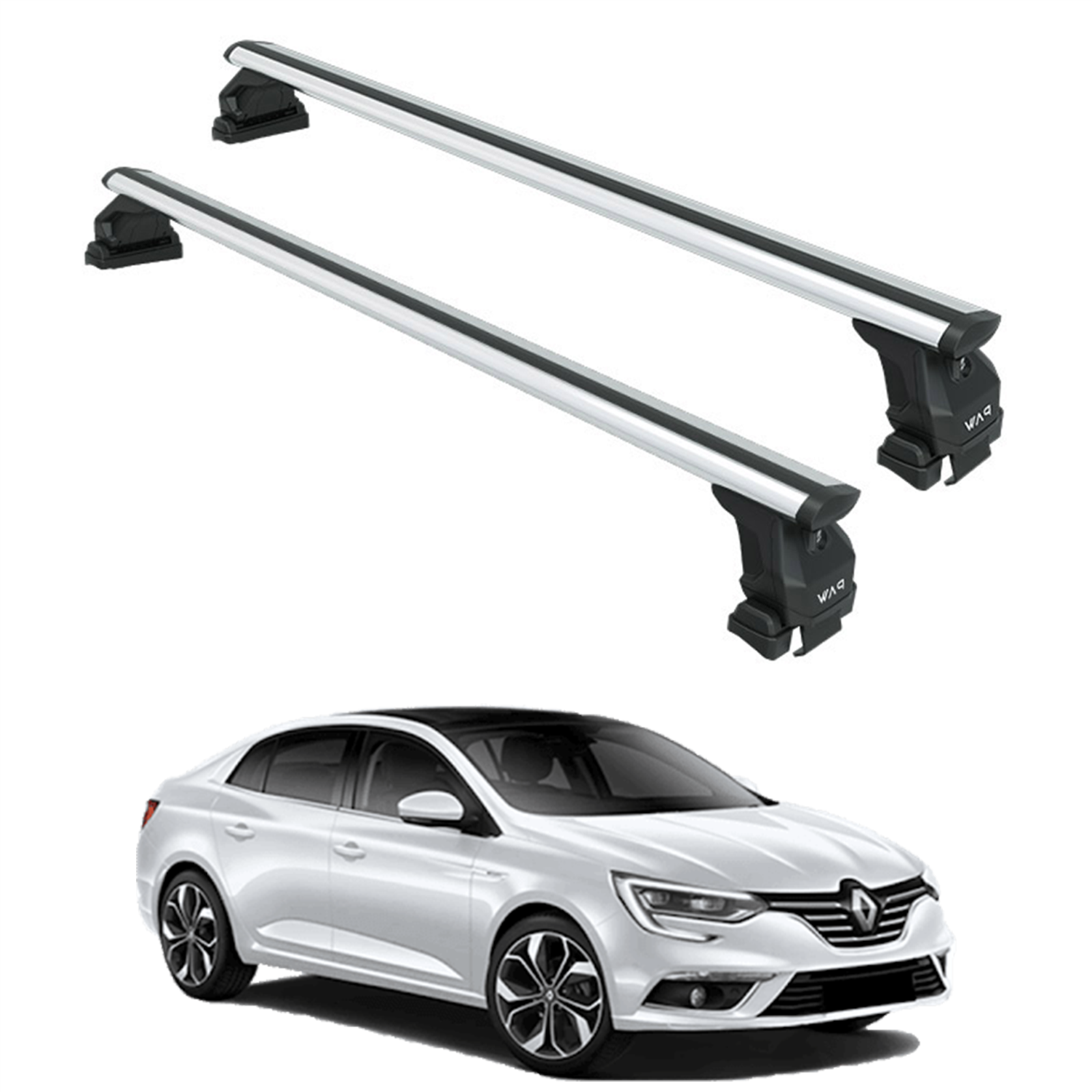 Renault Megane Sedan 4 2016-2025 Oluksuz Üst Tavan Portbagaj Taşıyıcı Ara Atkısı Toros Serisi Pro 4 Gri