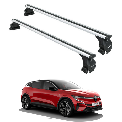 Renault Megane E-Tech 2023-2025 Oluksuz Üst Tavan Portbagaj Taşıyıcı Ara Atkısı Toros Serisi Pro 4 Gri