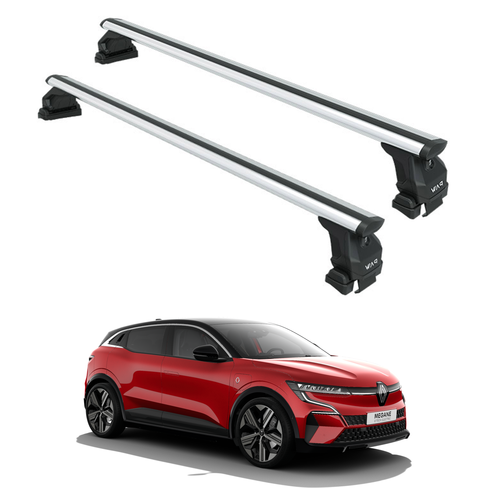 Renault Megane E-Tech 2023-2025 Oluksuz Üst Tavan Portbagaj Taşıyıcı Ara Atkısı Toros Serisi Pro 4 Gri