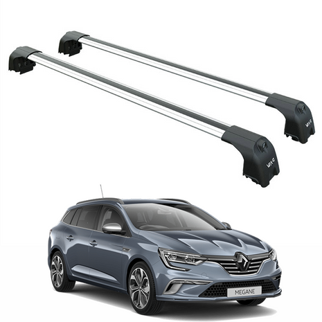 Renault Megane Sport Tourer 2017-2025 Portbagaj Taşıyıcı Ara Atkisi - Ara Çubuk Paw Pro 2 Gri
