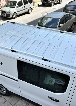 Renault Trafic X82 Kısa Şase (2014-2025) Araç Üstü Alüminyum Tavan Yan Rayları Plus Serisi - Gri