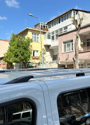 Renault Trafic X82 Kısa Şase (2014-2025) Araç Üstü Alüminyum Tavan Yan Rayları Plus Serisi - Gri