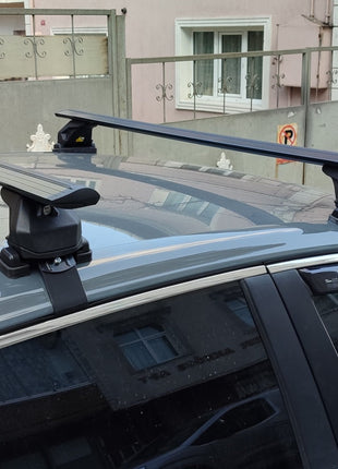 Renault Clio 4 Hatcback Oluksuz Üst Tavan Portbagaj Taşıyıcı Ara Atkısı Toros Serisi Pro 4 Siyah