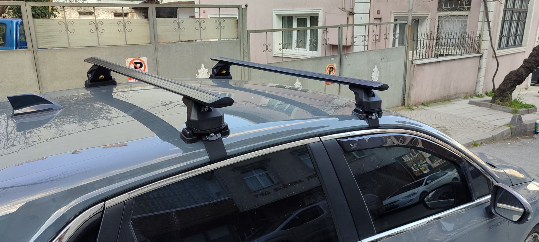 Renault Clio 4 Hatcback Oluksuz Üst Tavan Portbagaj Taşıyıcı Ara Atkısı Toros Serisi Pro 4 Gri