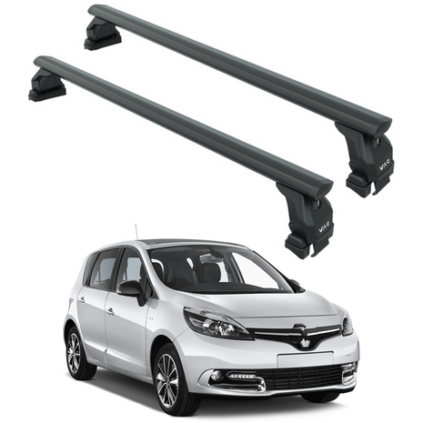 Renault Scenic 2009-2016 Oluksuz Üst Tavan Portbagaj Taşıyıcı Ara Atkısı Toros Serisi Pro 4 Siyah