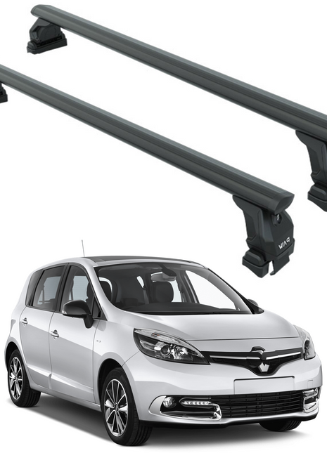 Renault Scenic 2009-2016 Oluksuz Üst Tavan Portbagaj Taşıyıcı Ara Atkısı Toros Serisi Pro 4 Siyah