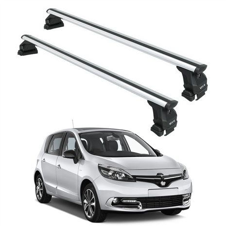 Renault Scenic 2009-2016 Oluksuz Üst Tavan Portbagaj Taşıyıcı Ara Atkısı Toros Serisi Pro 4 Gri