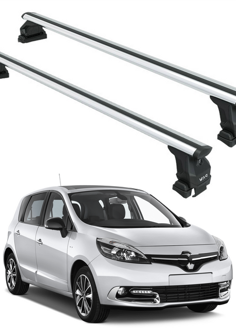 Renault Scenic 2009-2016 Oluksuz Üst Tavan Portbagaj Taşıyıcı Ara Atkısı Toros Serisi Pro 4 Gri