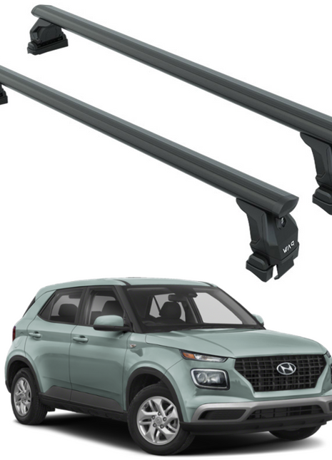 Hyundai Venue 2020-2025 Oluksuz Üst Tavan Portbagaj Taşıyıcı Ara Atkısı Toros Serisi Pro 4 Siyah