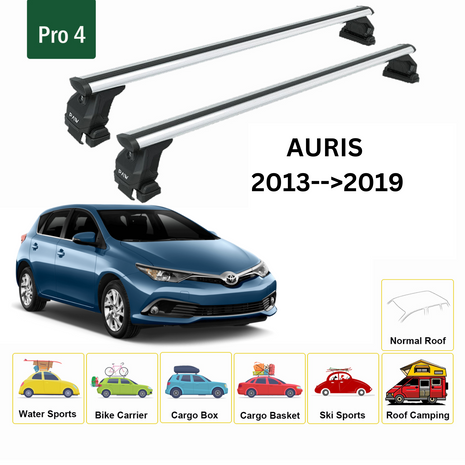 Toyota Auris 2013-2019 Oluksuz Üst Tavan Portbagaj Taşıyıcı Ara Atkısı Toros Serisi Pro 4 Gri