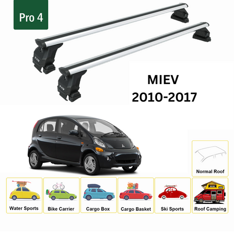 Mitsubishi Miev 2010-2017 Oluksuz Üst Tavan Portbagaj Taşıyıcı Ara Atkısı Toros Serisi Pro 4 Gri