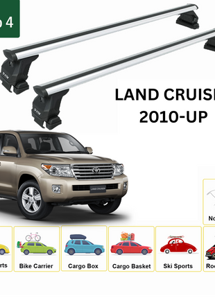 Toyota Land Cruiser 2008-2021 Oluksuz Üst Tavan Portbagaj Taşıyıcı Ara Atkısı Toros Serisi Pro 4 Gri